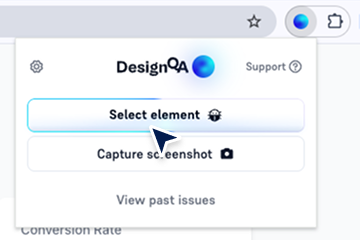 Chrome Extension Interface - Select element